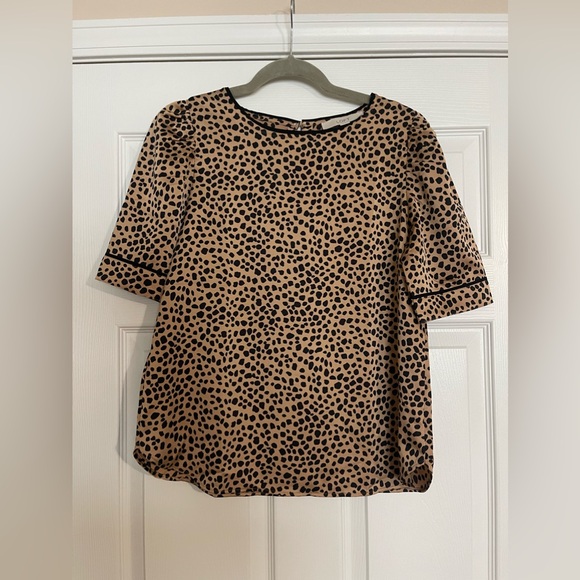 LOFT Animal Print Top - Picture 2 of 3